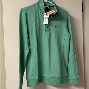 Woman’s Solid Snap Pullover in Camden Green.